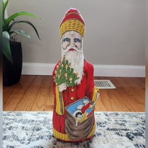 Vintage Shackman NY Replica St. Nicholas Stuffed Santa Numbered